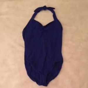Capezio Navy Blue Halter Leotard